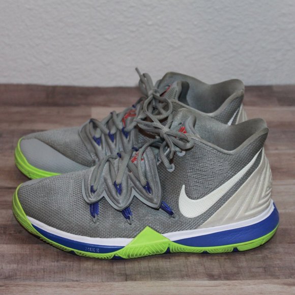 Nike Boys Kyrie 5 Wolf AQ2456-099 Grey Lime Blast Basketball Sneakers Size 6 Y - Picture 7 of 12
